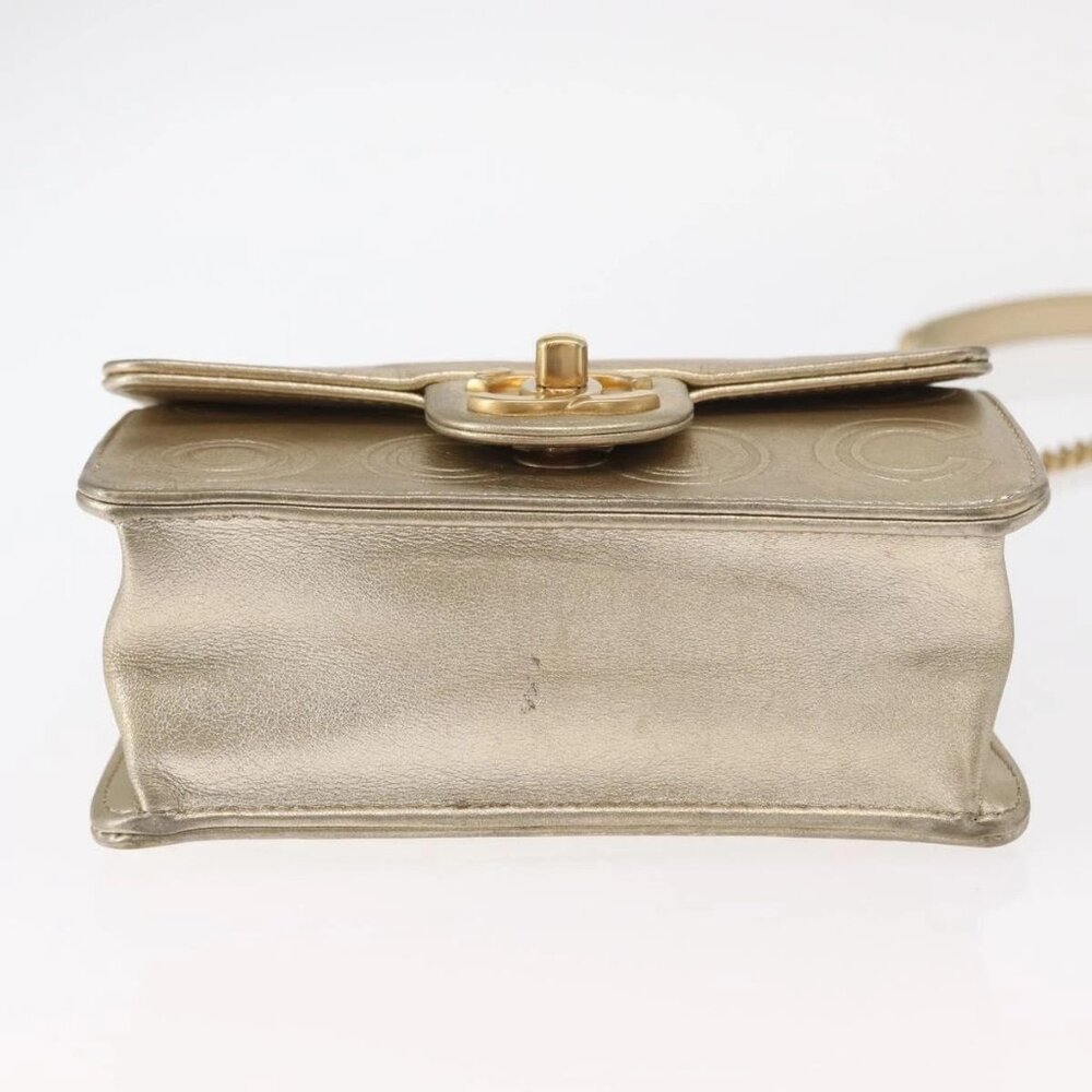 CHANEL Chain Shoulder Bag Lamb Skin Gold CC - Picture 5 of 16